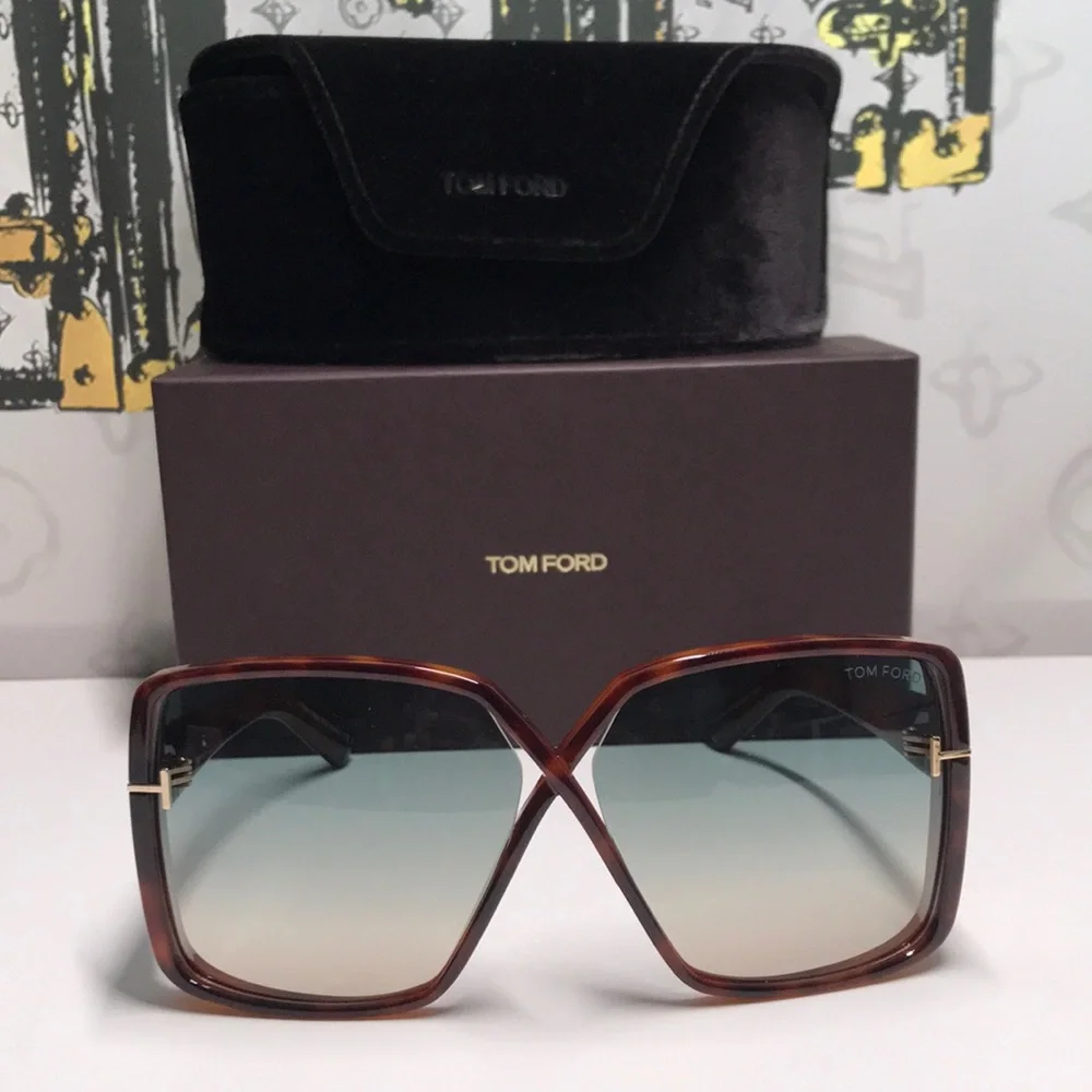 New Authentic Tom Ford Women's Gradient Brown Sunglasses TF1117 53p